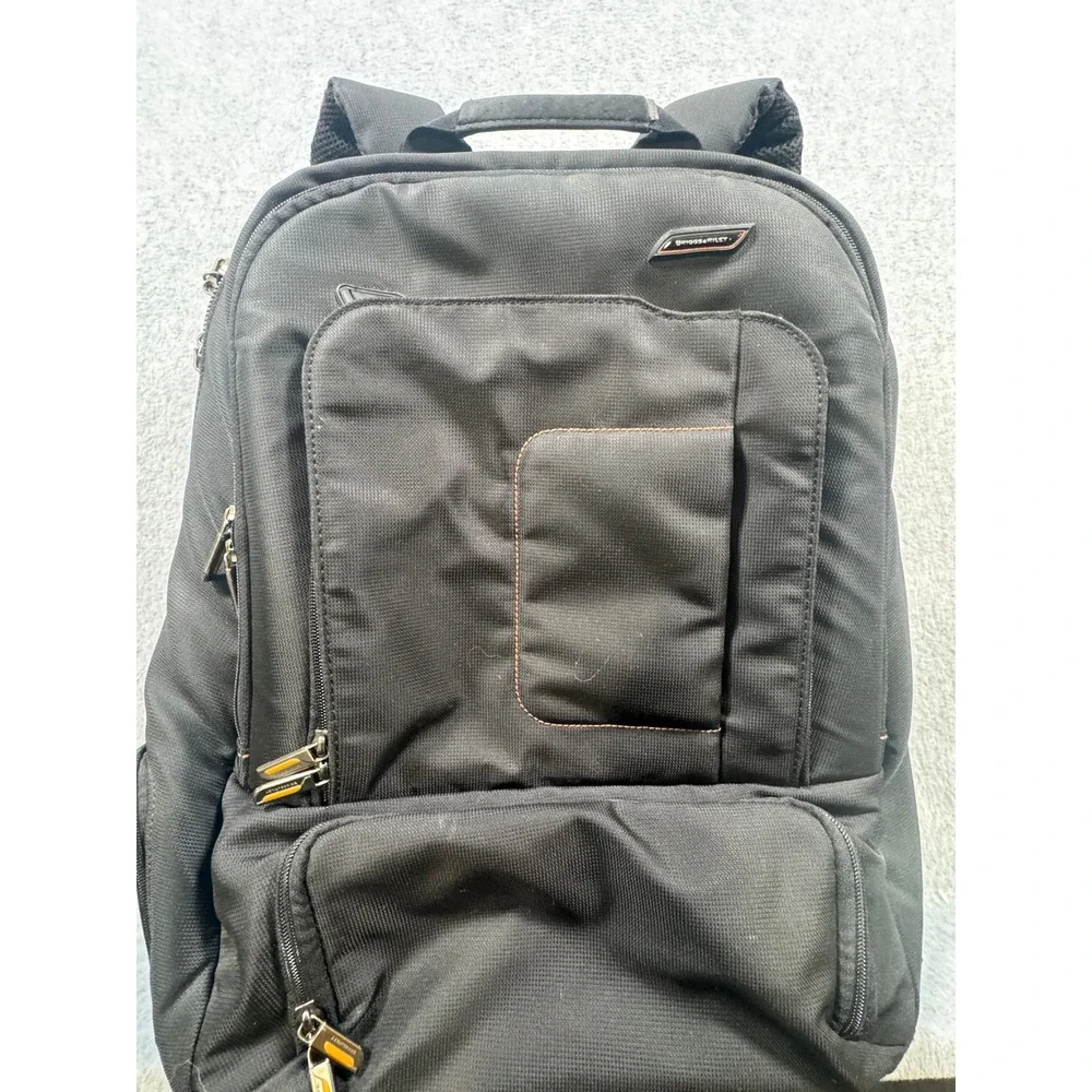 Briggs & Riley @work Medium Cargo Backpack Black Ballistic Nylon Laptop Bag